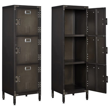 Storage Cabinet, Storage Employees Locker, Steel Locker, Lockable Door, 3 Doors