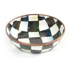 Courtly Check Enamel Relish Dish | MacKenzie-Childs - Serving Utensils