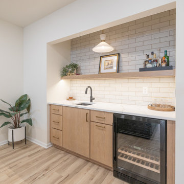 Modern Parkville Basement Remodel with Media Zone + Flex Spaces