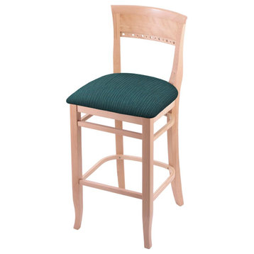 3160 25 Bar Stool with Natural Finish and Graph Tidal Seat