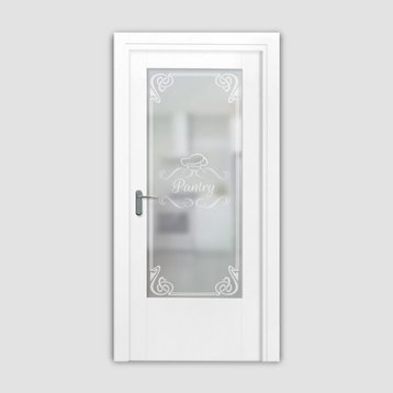 Hinged Glass Door with Frosted Design Full Private, 28"x81", Right