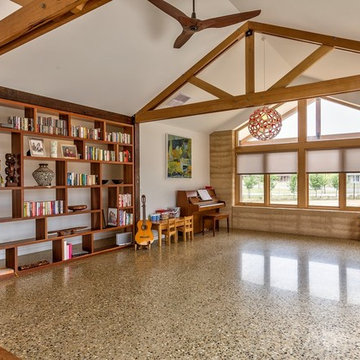 Rammed Earth & Radial Timber in Town