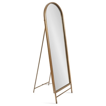 Gabrill Full Length Easel Mirror, Gold, 18"x58"