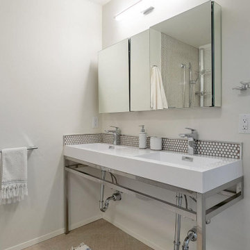 Modern His and Hers Bathroom Remodel in Hacienda Heights, CA