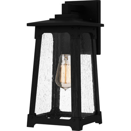 Drescher 1 Light Outdoor Pendant or Chandeller, Matte Black