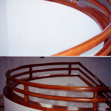 Radius mahogany railing