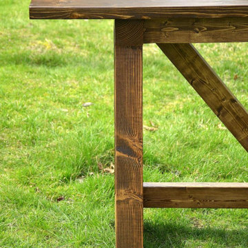 Rustic 4 x 4 Truss Beam Sofa Console Table