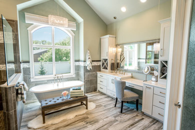 Inspiration for a transitional bathroom remodel in Other