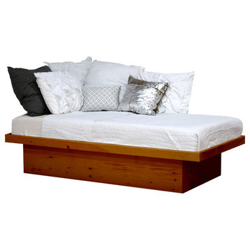 Twin Size Platform Bed, Colonial Maple