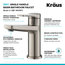KRAUS Indy Single Handle Bathroom Faucet in Spot Free Stainless Steel