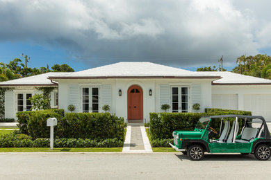 Example of a beach style exterior home design in Miami