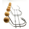Wall Mounted Coat Rack 9 Hooks Chrome for Towel Hat Entryway
