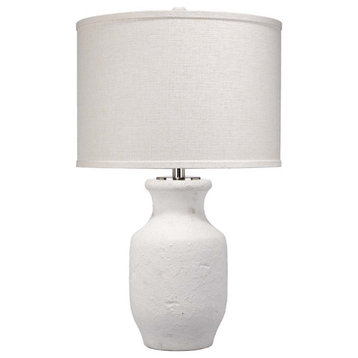 Gilbert Table Lamp, Textured Matte White Cement