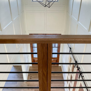 Project #101 | Elegant Staircase with Custom Carved Newels