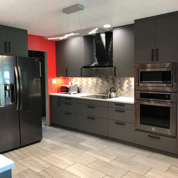 Stone Matte Acrylic custom IKEA kitchen in New Mexico