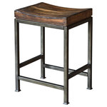 Uttermost - Uttermost 25441 Beck - 24" Counter Stool - Constructed Of Solid Hardwood, Finished In A LightBeck 24" Counter Sto Burnished Dark Walnu *UL Approved: YES Energy Star Qualified: n/a ADA Certified: n/a  *Number of Lights:   *Bulb Included:No *Bulb Type:No *Finish Type:Burnished Dark Walnut/Brushed Steel