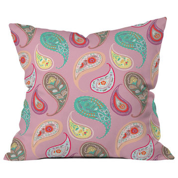 Deny Designs Pimlada Phuapradit Pastel Paisleys Outdoor Throw Pillow