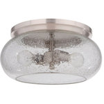 Craftmade Lighting - Craftmade Lighting 49982-BNK Serene - Two Light Flush Mount - The Serene is a lighting collection with beautifulSerene Two Light Flu Brushed Polished Nic *UL Approved: YES Energy Star Qualified: n/a ADA Certified: n/a  *Number of Lights: Lamp: 2-*Wattage:60w A19 Medium Base bulb(s) *Bulb Included:No *Bulb Type:A19 Medium Base *Finish Type:Brushed Polished Nickel