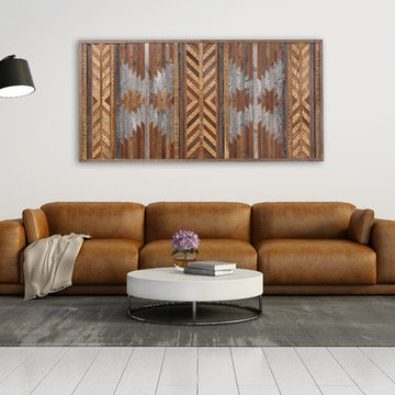 Reclaimed wood wall art