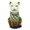 Polmedia Polish Pottery 5" Stoneware Cat Figurine
