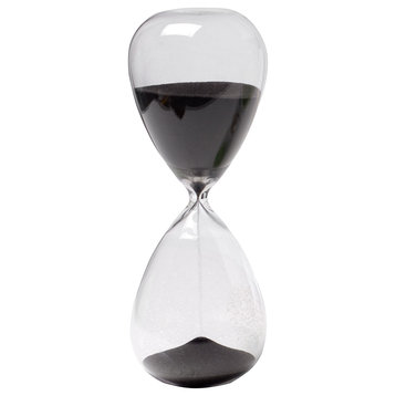 30 Min. Hourglass Sand Timer With Black Sand 8"