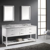 Caroline Estate 72" Double Vanity Set, White, Without Faucet, Round Sink