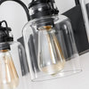3 Light Dimmable LED Vanity Light Modern Wall Sconces, Black