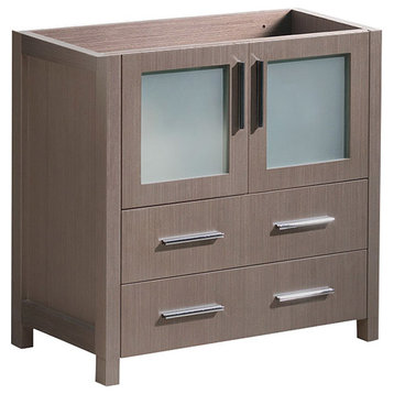 Torino 30" Gray Oak Modern Bathroom Cabinet