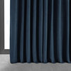 Signature Midnight Blue Doublewide Blackout Velvet Curtain Single Panel, 100"x108"