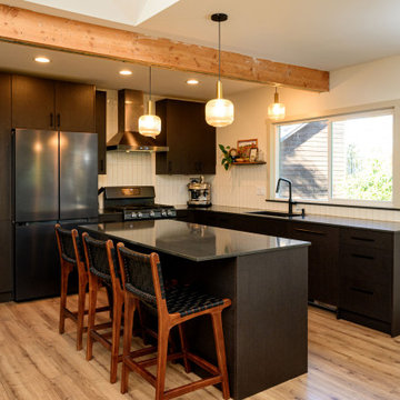 Modern Euro Cabinets with a Transitional Wood Feel