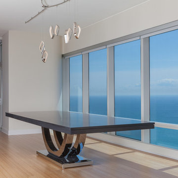 Metro Chrome - Dining Table - Chicago Skyline