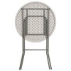 Flash Furniture 32'' Round Granite White Plastic Bar Height Folding Table