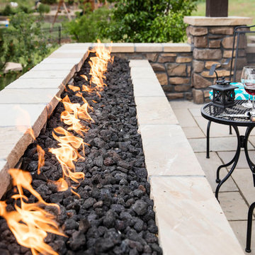 Linear Fire Feature Courtyard