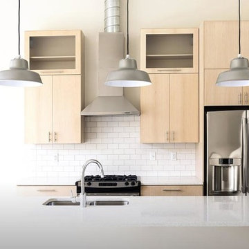 Light Slab Panel Kitchen