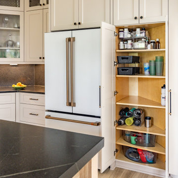 White Oak, Black Accents and Accessible Beige Cabinetry