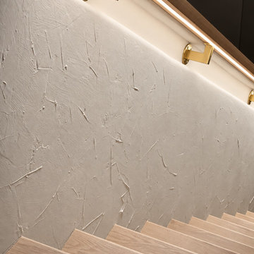Minimalistic Plaster curved staircase - Saulty Dr, Sterling
