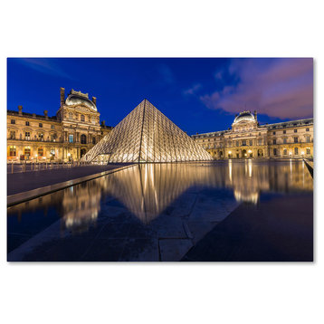 Mathieu Rivrin 'Golden Hour in the Louvre' Canvas Art, 16x24
