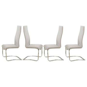 Coaster Modern Dining Chair in White (Set of 4) 100515WHT COAPROMO