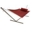 Large Double Weave Hammock by Hawleys Island, Red, Hammock and Matching Pillow