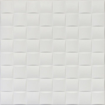 19.6"x19.6" Styrofoam Glue Up Ceiling Tiles R35 Ultra Pure White Behr Satin