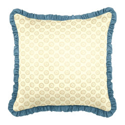 Blue & Gold Throw Pillow - Decorative Pillows