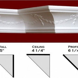 22 DCT Carved Styrofoam Crown Molding-6 in wide & 6.5 ft. long - Wallpaper