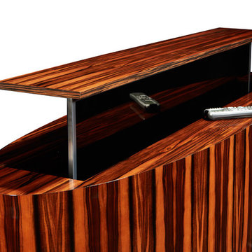 Custom Atlantis TV lift cabinet in beautiful room setting