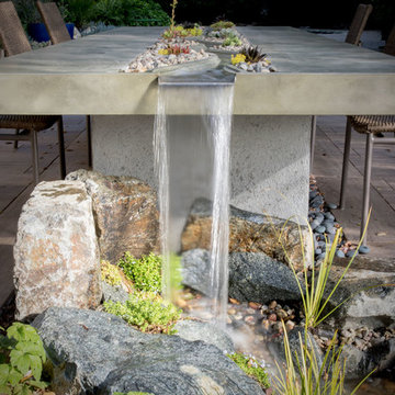 Concrete Water, Fire and Vegetation Table