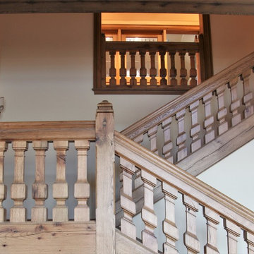Custom Millwork featuring Salvaged Antique Oak, Inspired by French Pattern Books