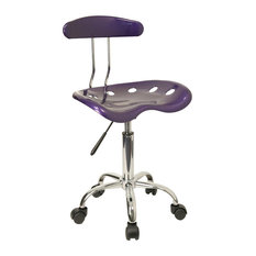 Flash Furniture LF-214-VIOLET-GG Plastic Task Chair, Violet