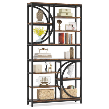 Industrial 8-Tier Etagere Bookcases