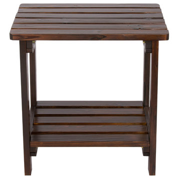 Rectangular Side Table, Burnt Brown, Small