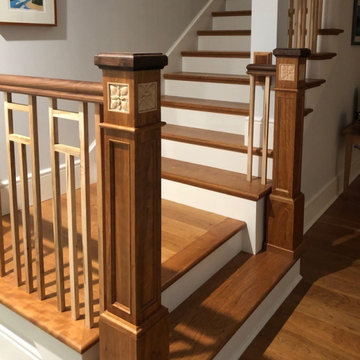 Cherry Plank Flooring, Staircase