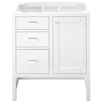 Addison 30" Single Vanity Cabinet, Glossy White